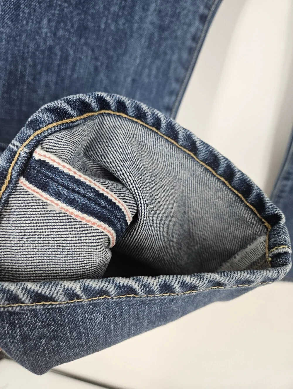 Hatski Dark Wash Japanese Selvedge Denim Cotton Straight Leg Jeans